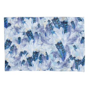 Exotic Mix Blue Bird Print Kussensloop