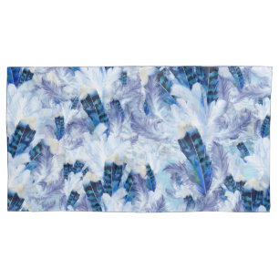 Exotic Mix Blue Bird Print Kussensloop
