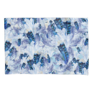 Exotic Mix Blue Bird Print Kussensloop