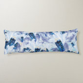 Exotic Mix Blue Bird Print Lichaamskussen (Achterkant)