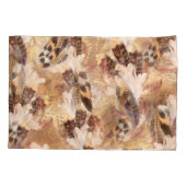 Exotic Mix Brown Tones Bird vether Print Kussensloop (Achterkant)