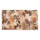 Exotic Mix Brown Tones Bird vether Print Kussensloop (Achterkant-Links)