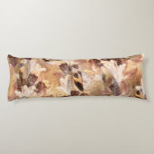 Exotic Mix Brown Tones Bird vether Print Lichaamskussen (Achterkant)