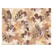 Exotic Mix Brown Tones Bird vether Print Tafelkleed (Voorkant (Horizontaal))