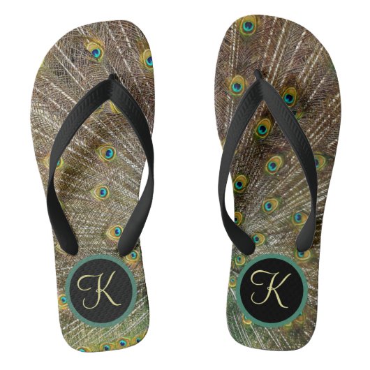 Exotic Monogram Peacock Teenslippers (Voetbed)