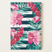 Exotic Monogram Summer Floral striped Planner (Achterkant)