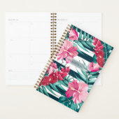 Exotic Monogram Summer Floral striped Planner (Display)