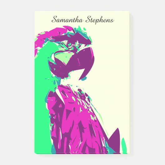 Exotic Neon Colorful Parrot Bird Post-it® Notes (Voorkant)