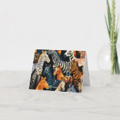 Exotic Oerwoud Safari Wild Zebra Blank Note Kaart (Achterkant)