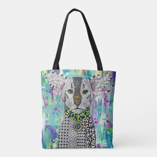 Exotic Oriental Shorthair Cat Canvas tas (Achterkant)