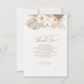 Exotic Pampas Grass Floral Baby shower Hartelijk d Bedankkaart (Voorkant)
