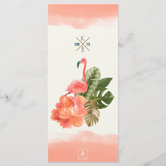 Exotic Paradise Coral Waterverf Menu (Achterkant)