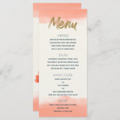 Exotic Paradise Coral Waterverf Menu (Voorkant / Achterkant)