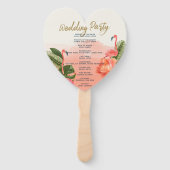 Exotic Paradise Waterverf Trouwprogramma Handwaaier (Achterkant)