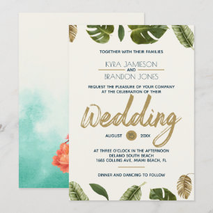 Exotic Paradise Wedding Kaart