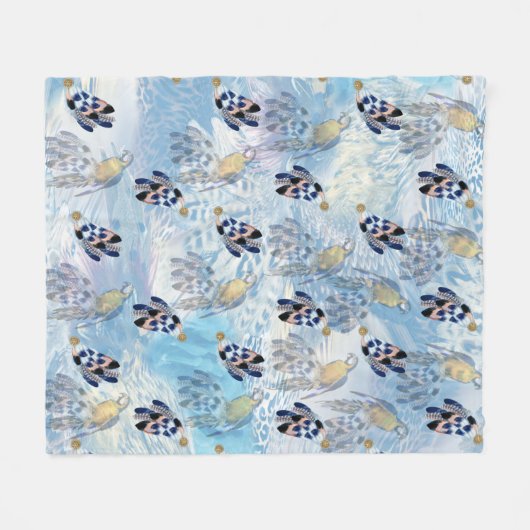 Exotic Parrot Bird Tone Feathers Fleece Deken (Voorkant (Horizontaal))