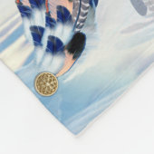 Exotic Parrot Bird Tone Feathers Fleece Deken (Hoek)