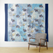 Exotic Parrot Bird Tone Feathers Wandkleed (In Situ (horizontaal))