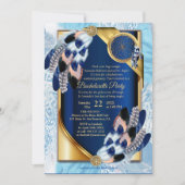 Exotic-Parrot Blue tone feathers Bachelorette Kaart (Voorkant)