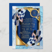 Exotic-Parrot Blue tone feathers Bachelorette Kaart (Voorkant / Achterkant)