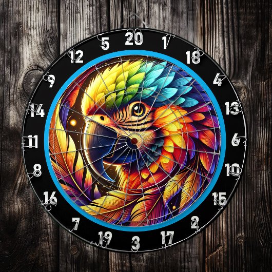 Exotic Parrot Dartboard voor Bold Decor Dartbord