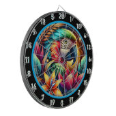 Exotic Parrot Dartboard voor levendige ruimtes Dartbord (Voorkant Links)