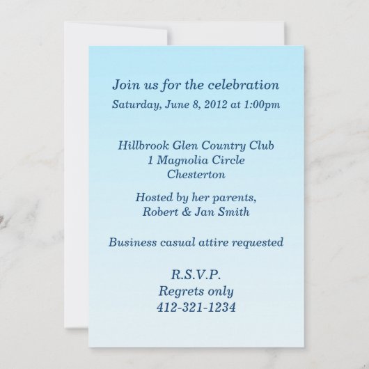 Exotic Peacock Bridal Shower Invitation Kaart (Achterkant)