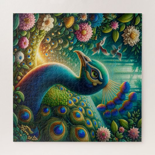 Exotic Peacock Rainforest Majesty Design Legpuzzel (Horizontaal)