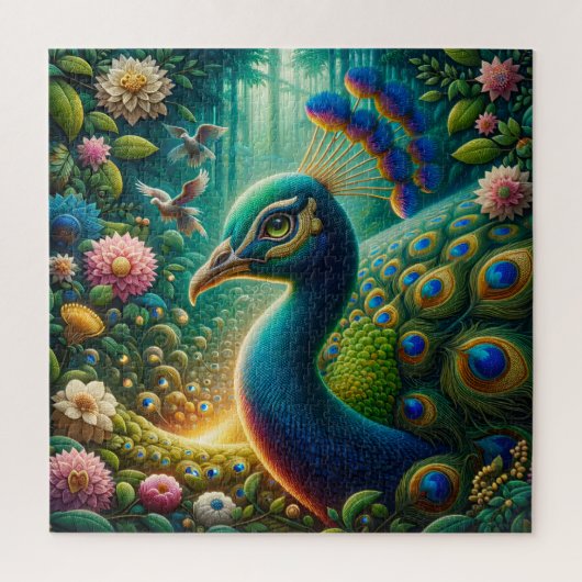 Exotic Peacock Rainforest Majesty Design Legpuzzel (Verticaal)