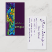 Exotic Peacock Visitekaartje (Voorkant / Achterkant)