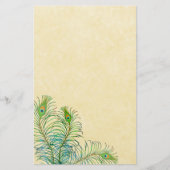 Exotic Peafowl Feathers Stationery Briefpapier (Voorkant)