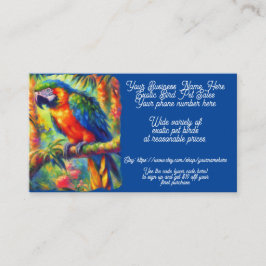 Exotic Pet Bird Parrot Cockatoo Shop Verkoop Etsy Visitekaartje