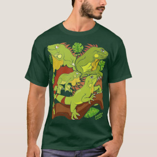 Exotic Pet Reptile Tropical Leaves Lizard Owner Ig T-shirt