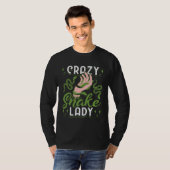 Exotic Pet Snake Reptile Crazy Snake Lady T-shirt (Voorkant volledig)