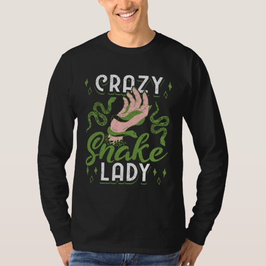 Exotic Pet Snake Reptile Crazy Snake Lady T-shirt (Voorkant)