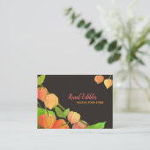 Exotic Physalis Organic Food Visitekaartje (Staand voorkant)