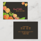 Exotic Physalis Organic Food Visitekaartje (Voorkant / Achterkant)