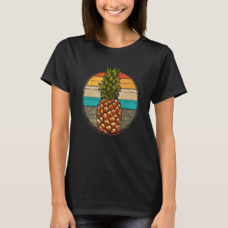 Exotic Pineapple  Summer Fruit Retro Pineapple T-shirt