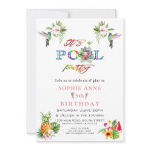 Exotic Pink Hibiscus Hummingbird 5th Birthday