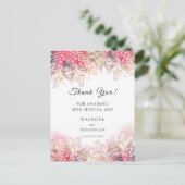 Exotic Pink Pineapples Blush Weddenschap Hartelijk Briefkaart (Staand voorkant)