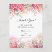 Exotic Pink Pineapples Blush Weddenschap Hartelijk Briefkaart (Voorkant)