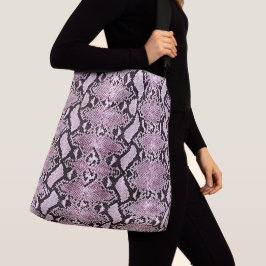 Exotic Pink Wash Python Snakeskin Crossbody Tas