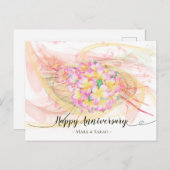 Exotic Plumeria Flower Abstract Art Calligraphy Briefkaart (Voorkant / Achterkant)