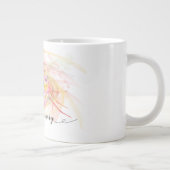 Exotic Plumeria Flower Abstract Art Calligraphy Grote Koffiekop (Rechts)