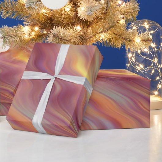 Exotic Plumeria Wavy Texture Cadeaupapier (Feestdagen)