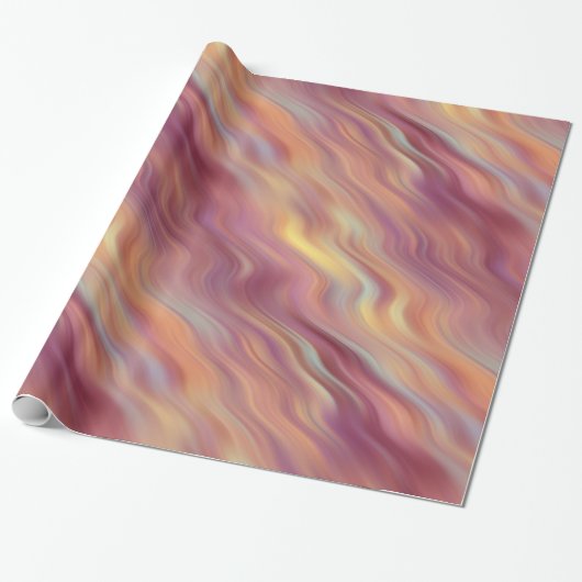 Exotic Plumeria Wavy Texture Cadeaupapier (Uitgerold)