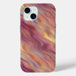 Exotic Plumeria Wavy Texture iPhone 15 Case