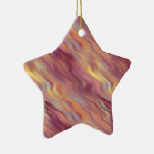 Exotic Plumeria Wavy Texture Keramisch Ornament (Rechts)