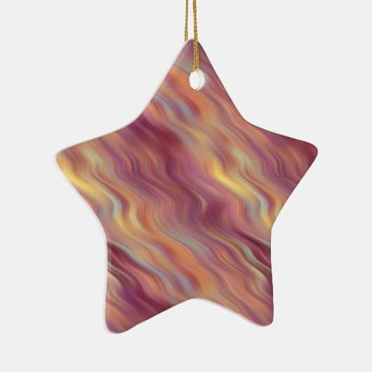 Exotic Plumeria Wavy Texture Keramisch Ornament (Rechts)