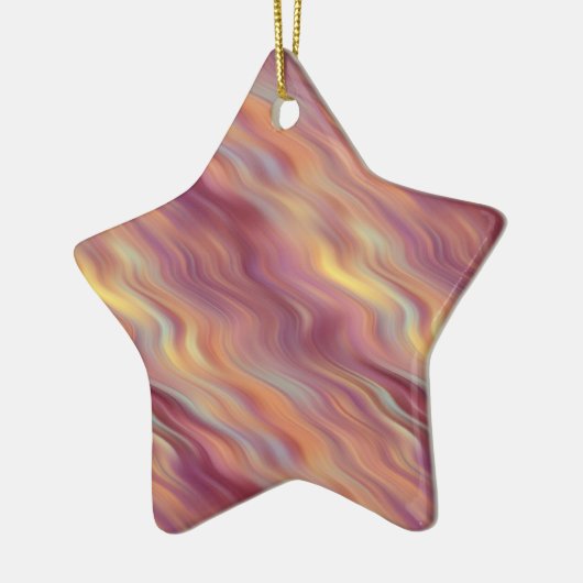 Exotic Plumeria Wavy Texture Keramisch Ornament (Links)